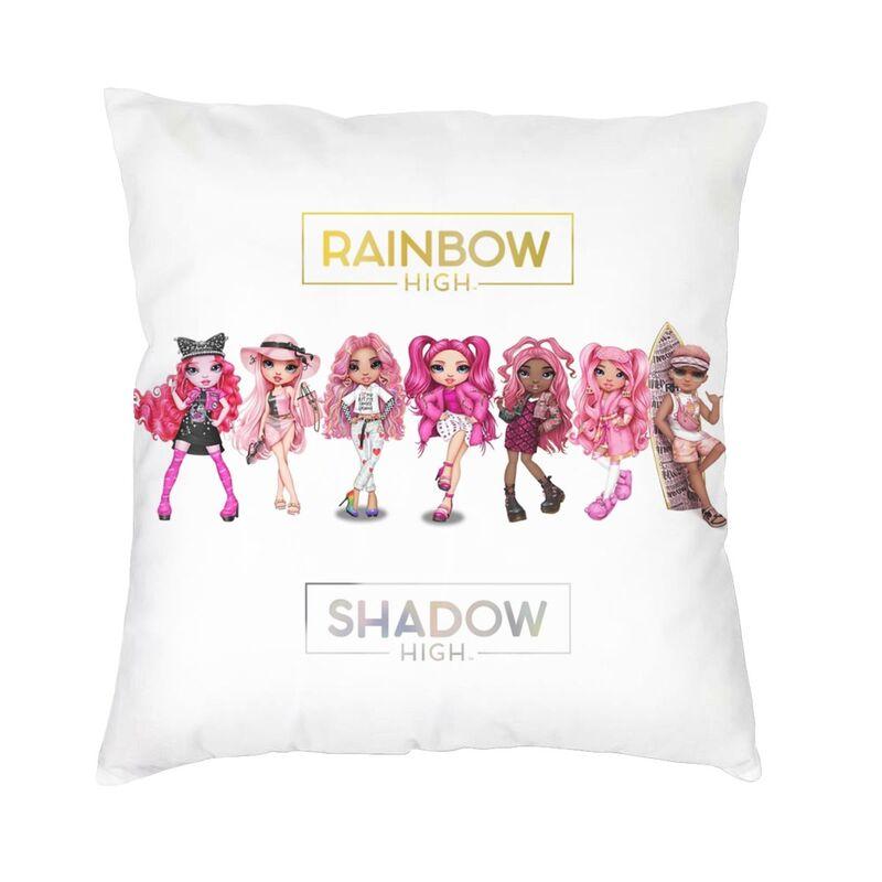 

Rainbow High Modern Throw Pillow Cover Bedroom Decoration Cartoon Anime Tv Sofa Cushion Case 30cmx30cm