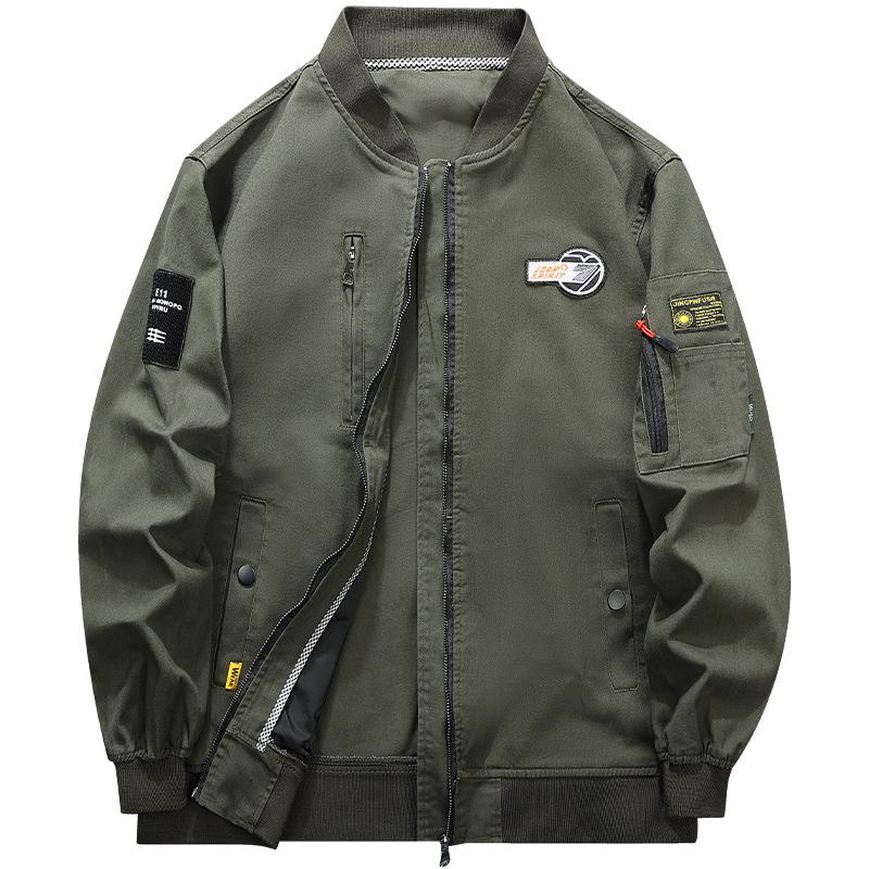 Baumwoll-Camouflage-Arbeitskleidungs-Set: Verschleißfeste Baseballjacke und Stretchhose für Frühling/Herbst zum Arbeitsschutz und Schweißen.