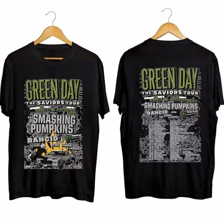 Green Day Band Green Day the Saviors 2026 Tour 2 Sided T-shirt Green Day Concert L