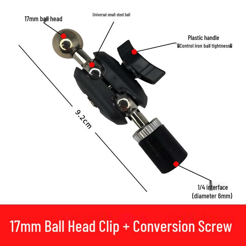 Mobile Live Streaming Stand with Metal Extension, Rotating Ball Head & Double 1/4 Clip - Multi-functional Desktop Magic Arm.