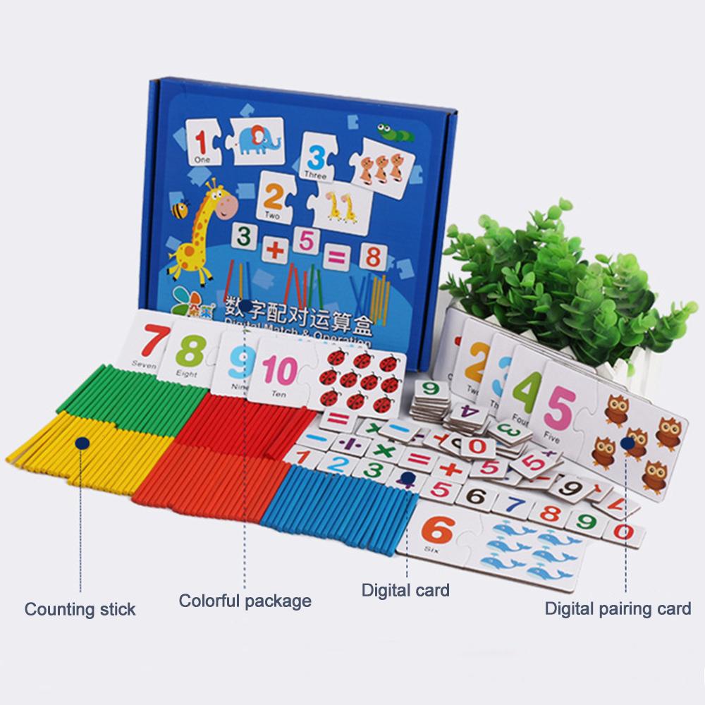 Dětské dřevěné hračky Montessori vzdělávací tyčky na počítání Matematika Výuka matematiky pro předškoláky Dárek pro děti