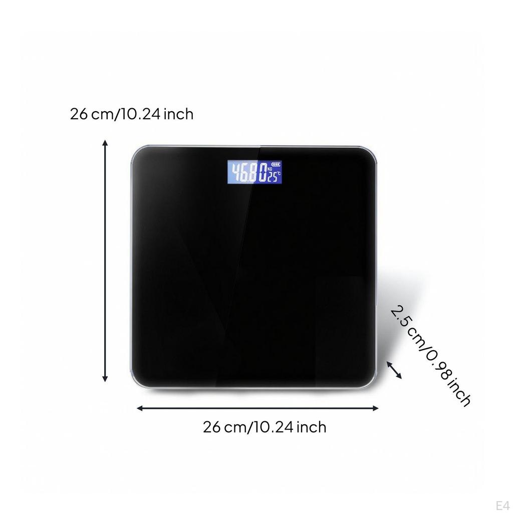 Digital Washroom Scale High Precision with Backlit Display for Dorm Room Ivory White