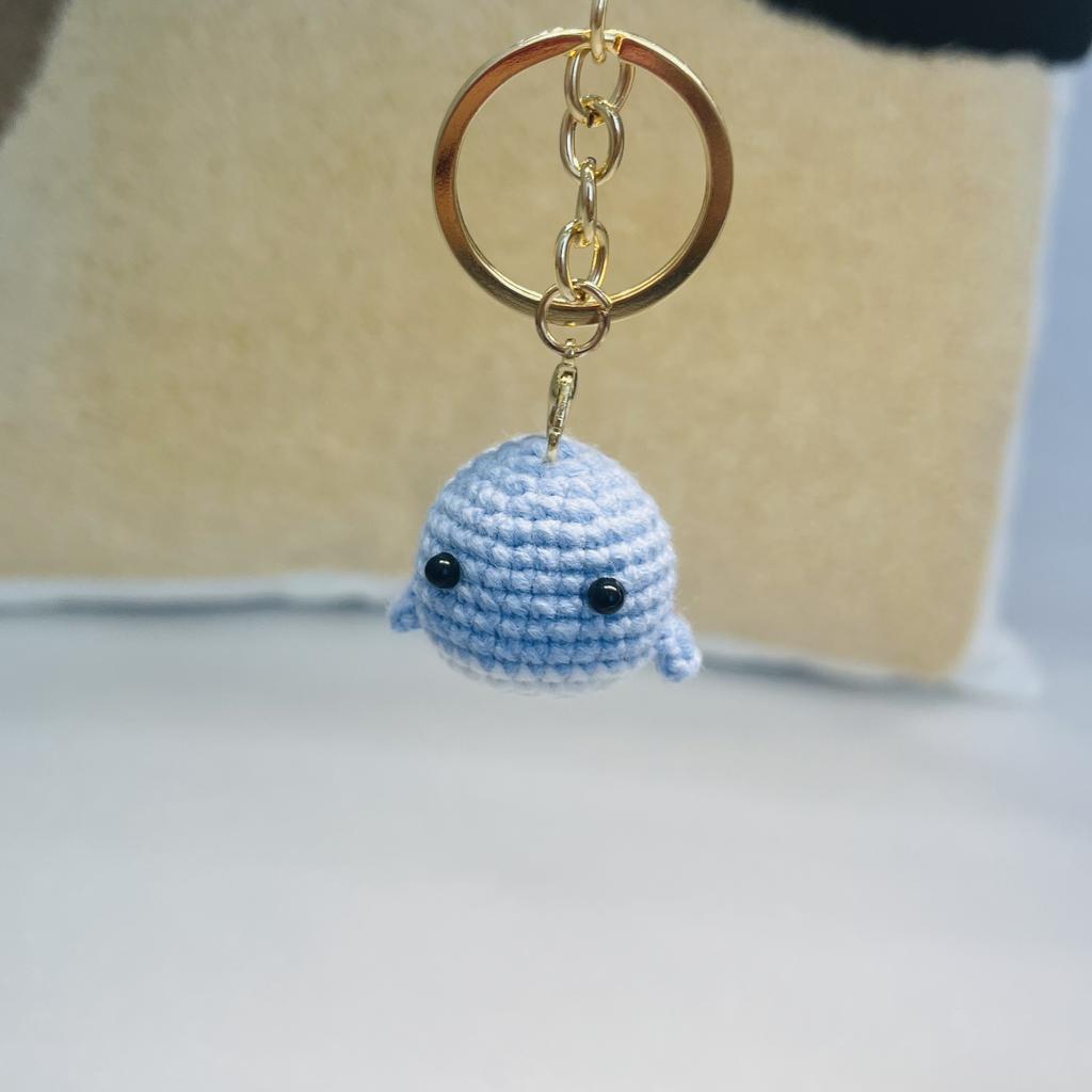 Mini Bear Cat Elephant Crochet Animal Doll Keychain For Car Keys Accessories Cartoon Penguin Doll Keyrings Knitted Accessories