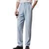 Fashion Mens Straight Trousers 2025 Summer Daily Leisure Breathable Loose Stripe Print Pants For Men Outdoor Vintage Linen Pants