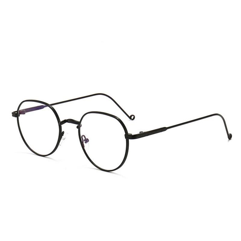 

Women Men Metal Oval Nearsighted Glasses Black/Silver/Gold Frame Vintage Steampunk Short-sight Eyeglasses 0 -1.0 -1.5 To -6.0 0
