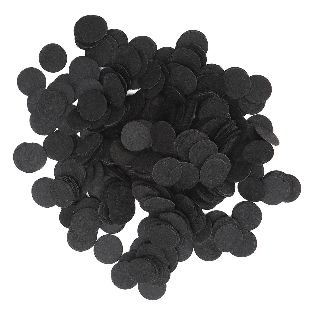 500Pcs Nonwoven Round Piece DIY Felt Crafts Cloth Flake Accessories Chip Hair Decoration 25mmBlack