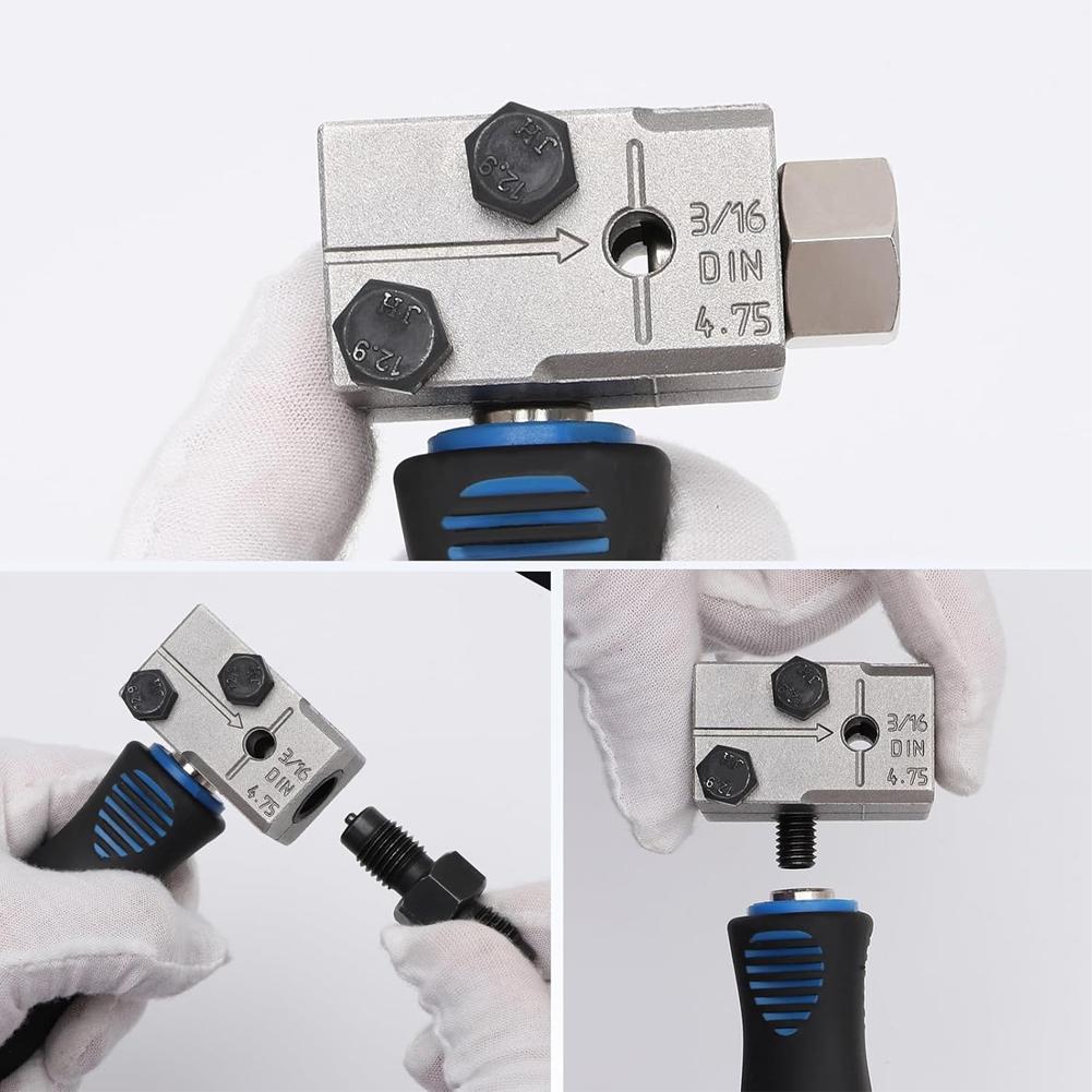 3/16inch Brake Pipe Flaring Tool Handheld Brake Line Flaring Tool Kit Lasting Brake Lines Repairing Tool Kit for All Cars Trucks