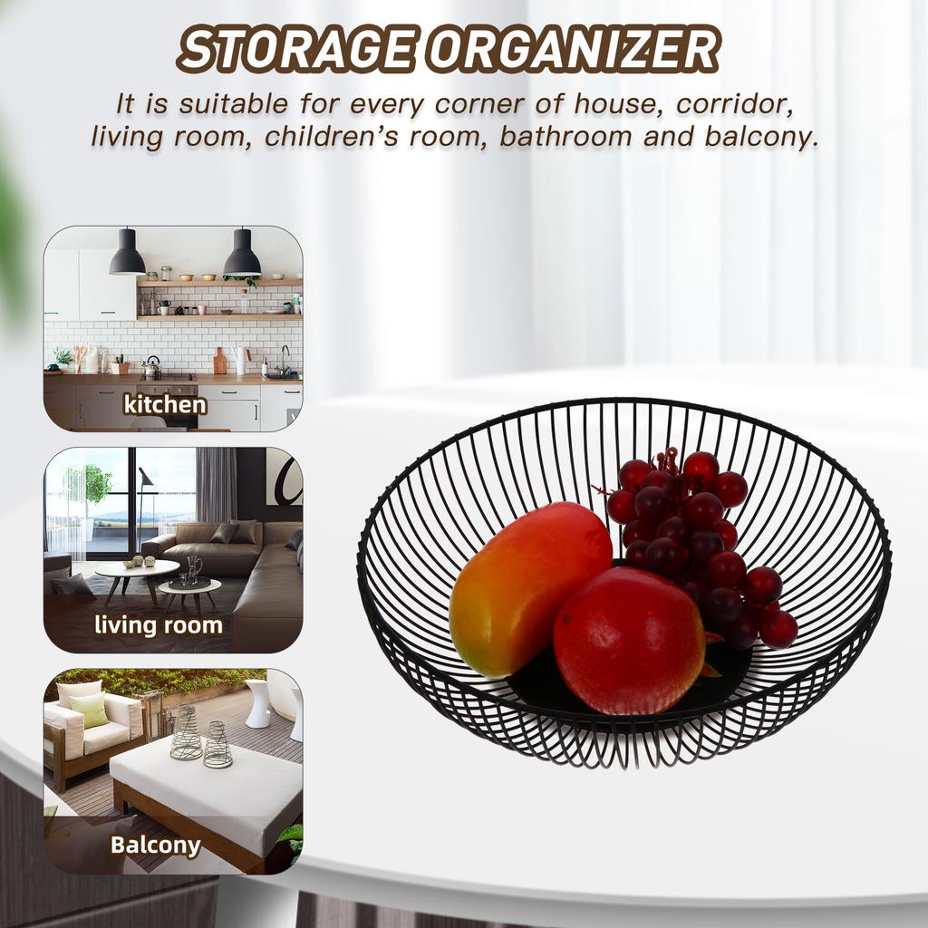 Snack Storage Basket Fruit Display Bowls Kitchen Decorate for Metal Holders Countertop Iron Table Baby Wire Baskets