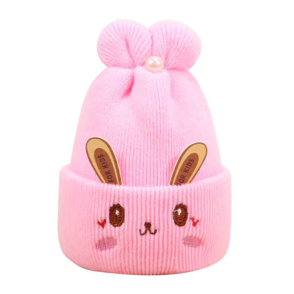 Knitted Baby Hat Girls Boys Winter Hat Windproof Handwoven Bonnet Caps Newborn Hospital Hat Cute Rabbit Ears Crochet Hat