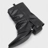 2024Brand Design Pointed Toe Square Heels  Winter High Botas Concise Office Ladies Shoes Pleated Silp-on Winter Boots