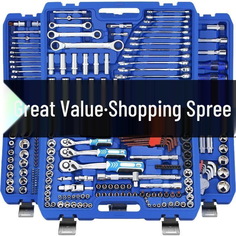 Universal Ratchet Socket Wrench Set: Multifunctional Tool Kit for Car and Motorcycle Repair