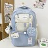 New Heat Transfer Korean Style Large Capacity Backpack for Middle High School College Students Trendy Versatile Travel Daypack