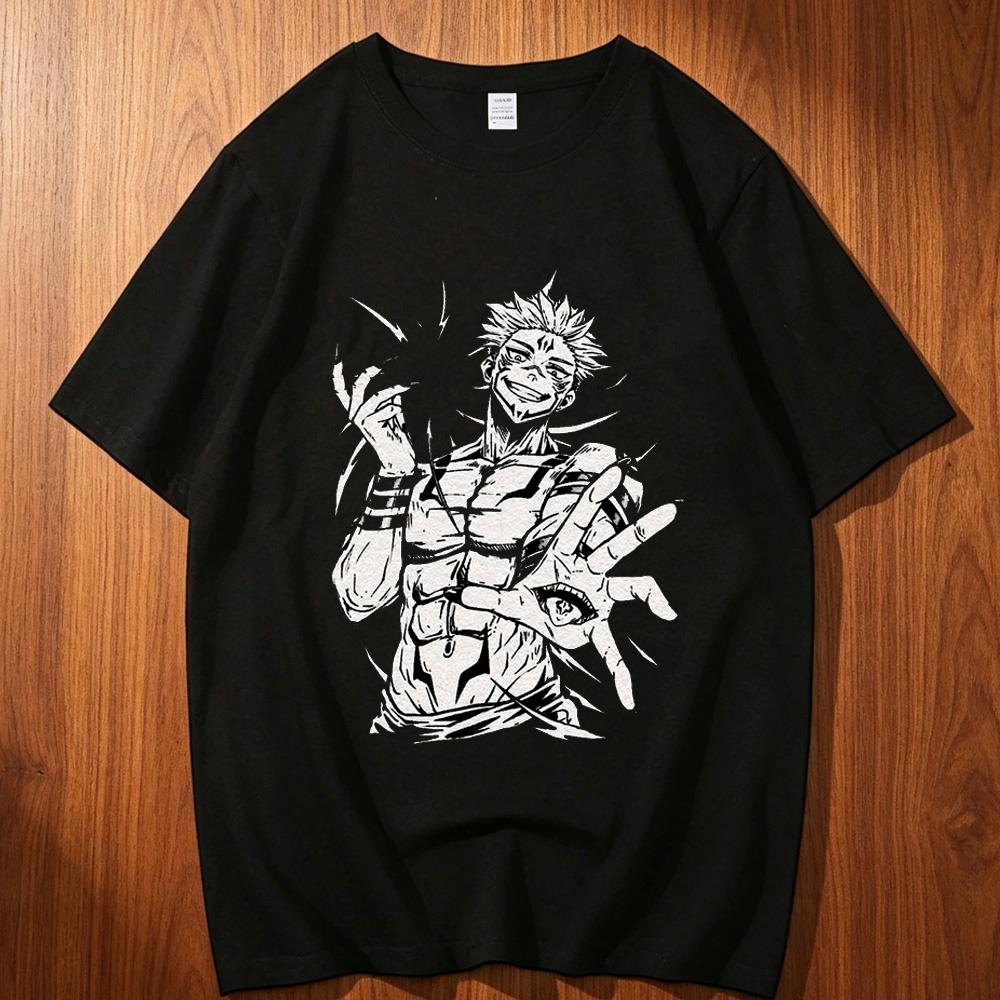 Jujutsu Kaisen Cotton Top Tees Teen Gothic Streetwear Anime Comfortable Tshirt Digital Y2k Grunge Graphic 2000s Aesthetic