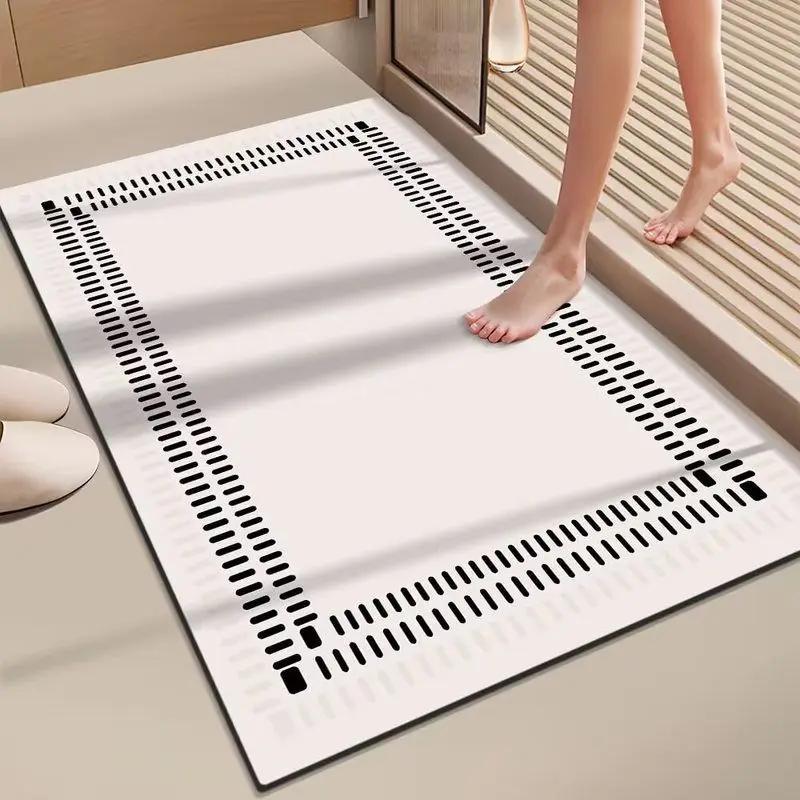 

Modern minimalist bathroom anti slip mat, absorbent quick drying foot mat, diatomaceous earth floor mat, kitchen door mat 40X60cm 15.7X23.6in
