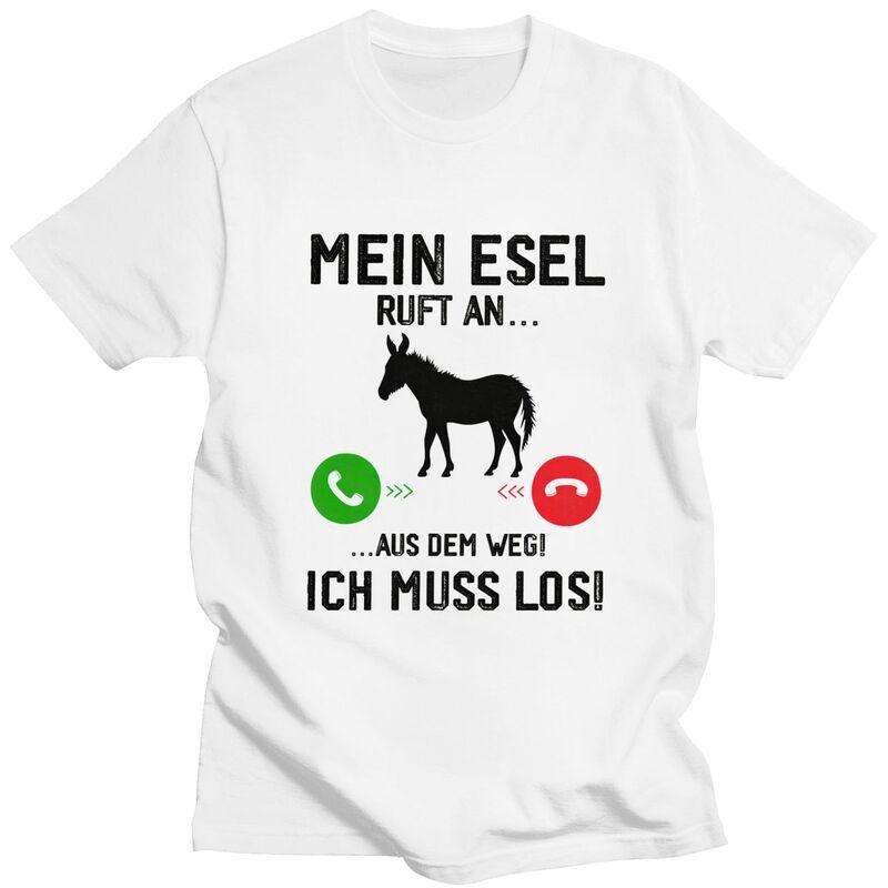 Male Mein Esel Ruft An Maultier Landwirt T Shirt Streetwear Short Sleeves 100 Cotton Colthing Leisure Design Graphic Tees Shirt