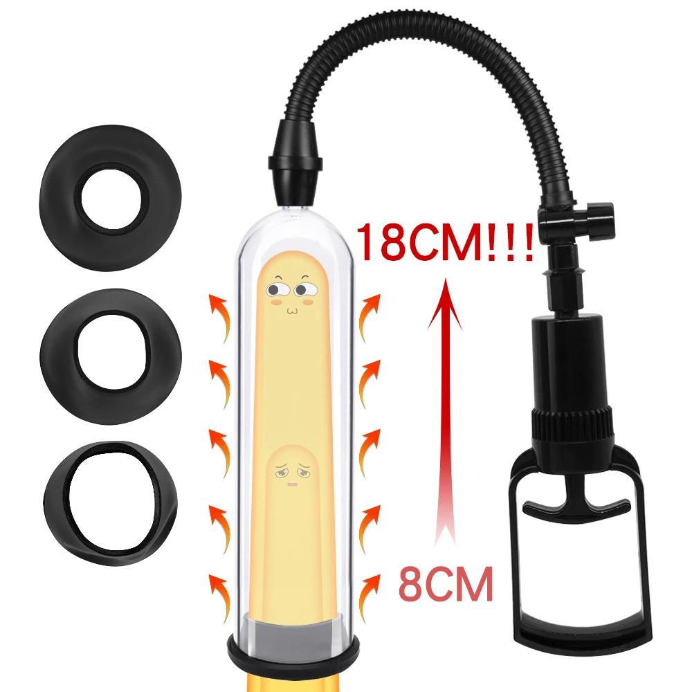 Compact Vacuum Penis Pump Trainer with Grip: Negative Pressure Enlargement Device for Men