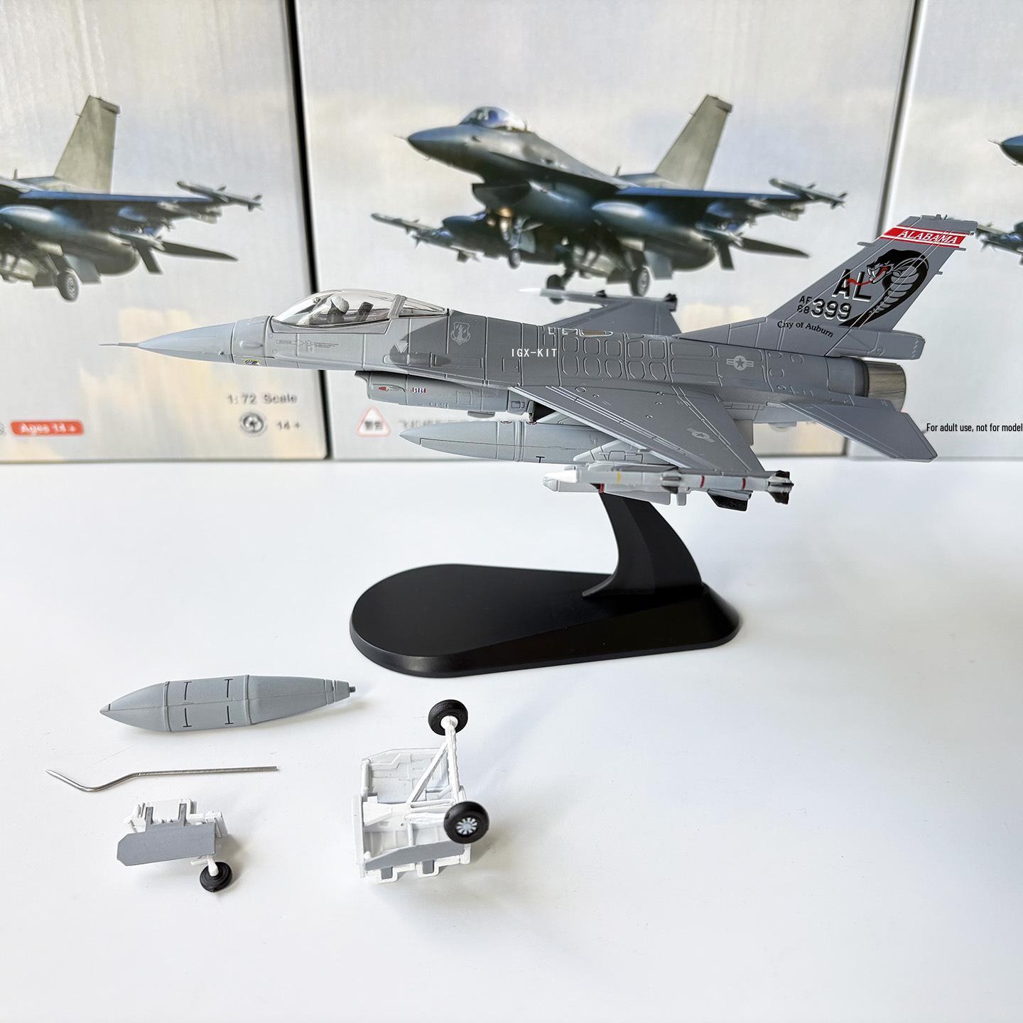 1/72 Истребитель F-16C Viper ВВС США Модель-украшение из сплава