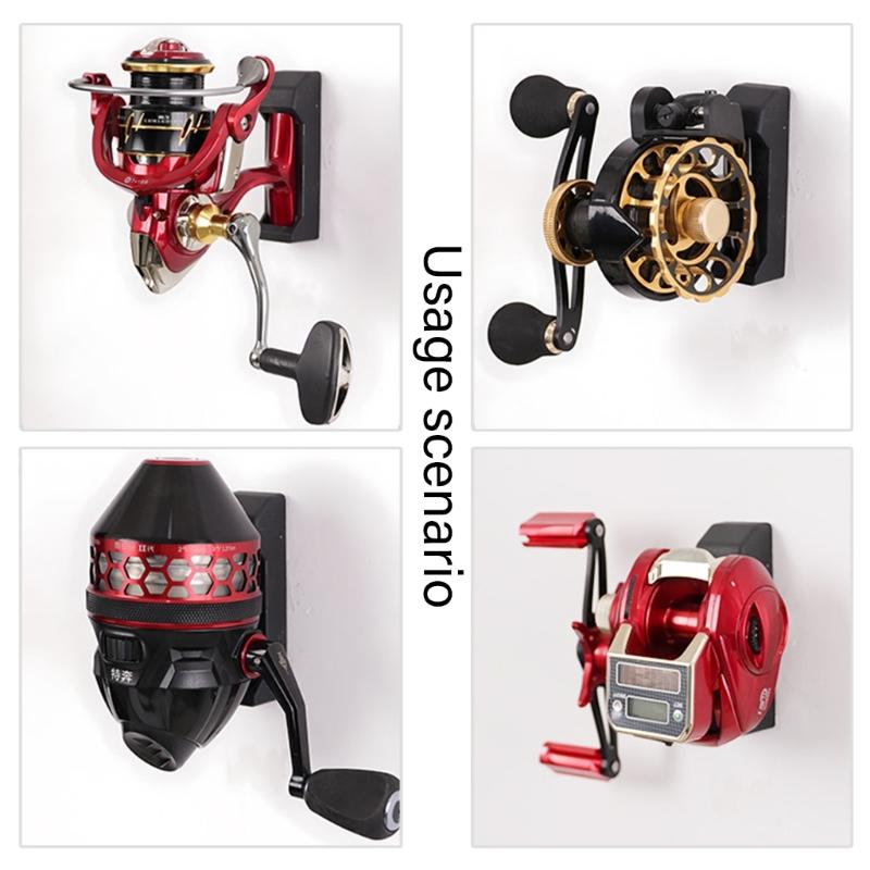 Reel Storage Holder with Mounting Screw Fish Gear Equipment Garage Organization Fishing Reel Organizers Wall Mount Rack