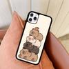 Cute Capybara Phone Case For IPhone 17 16 Pro Max Air 13 12 Mini 14 15 Plus 11 PC+TPU Back Cover