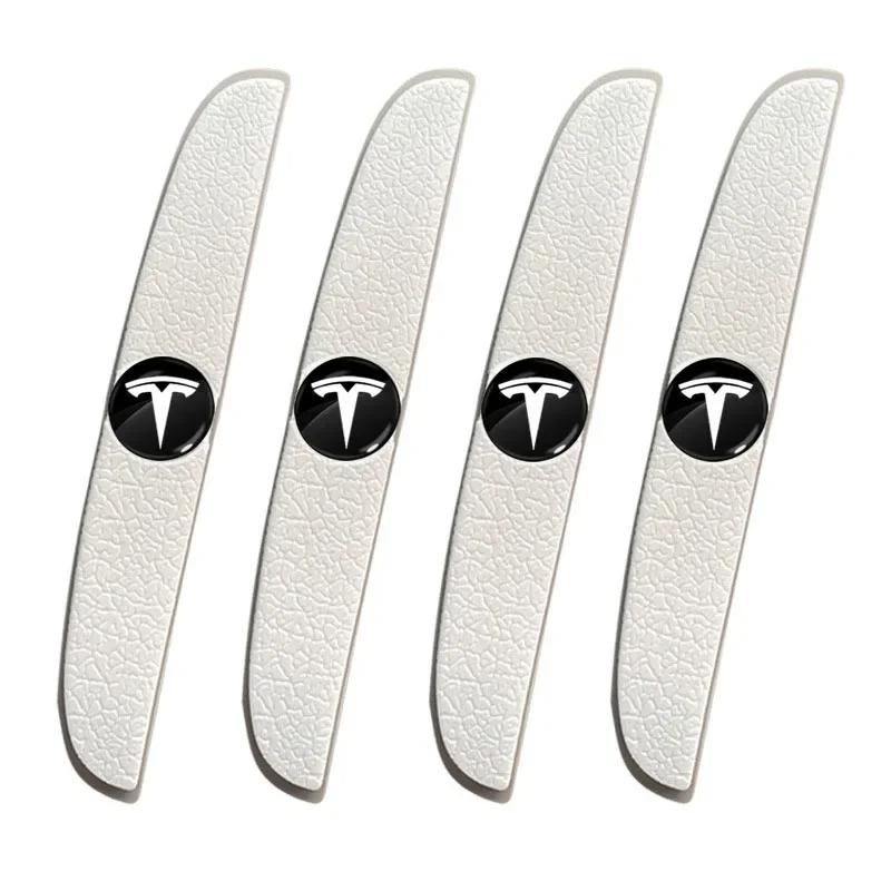 4pcs Car Door Edge Protector Stickers Anti Collision Guards Strip For Tesla Model 2022 2021 Center Console Containersr Roadster