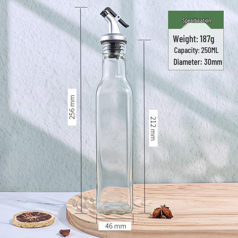 ZISIZ Non-Drip Glass Oil Dispenser Bottle Set