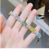 BELLA BOX Light Luxury Sugar Cube Aquamarine Yellow Paraiba Color Treasure Bracelet For Women's Daily Party Fashion Jewelry