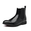Autumn Winter Fashion Chelsea Boots for Men Solid Color New Casual Leather Boots Man British Style Cusp Designer Shoes Male
