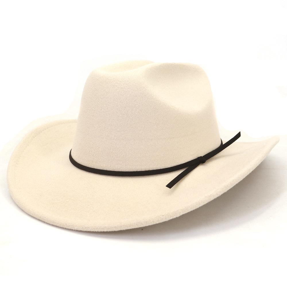 Winter Herbst Western Cowboy Hut Für Frauen Männer 8CM Birm Gentleman Jazz Caps Cowgirl Kirche Hüte sombreros de vaquero