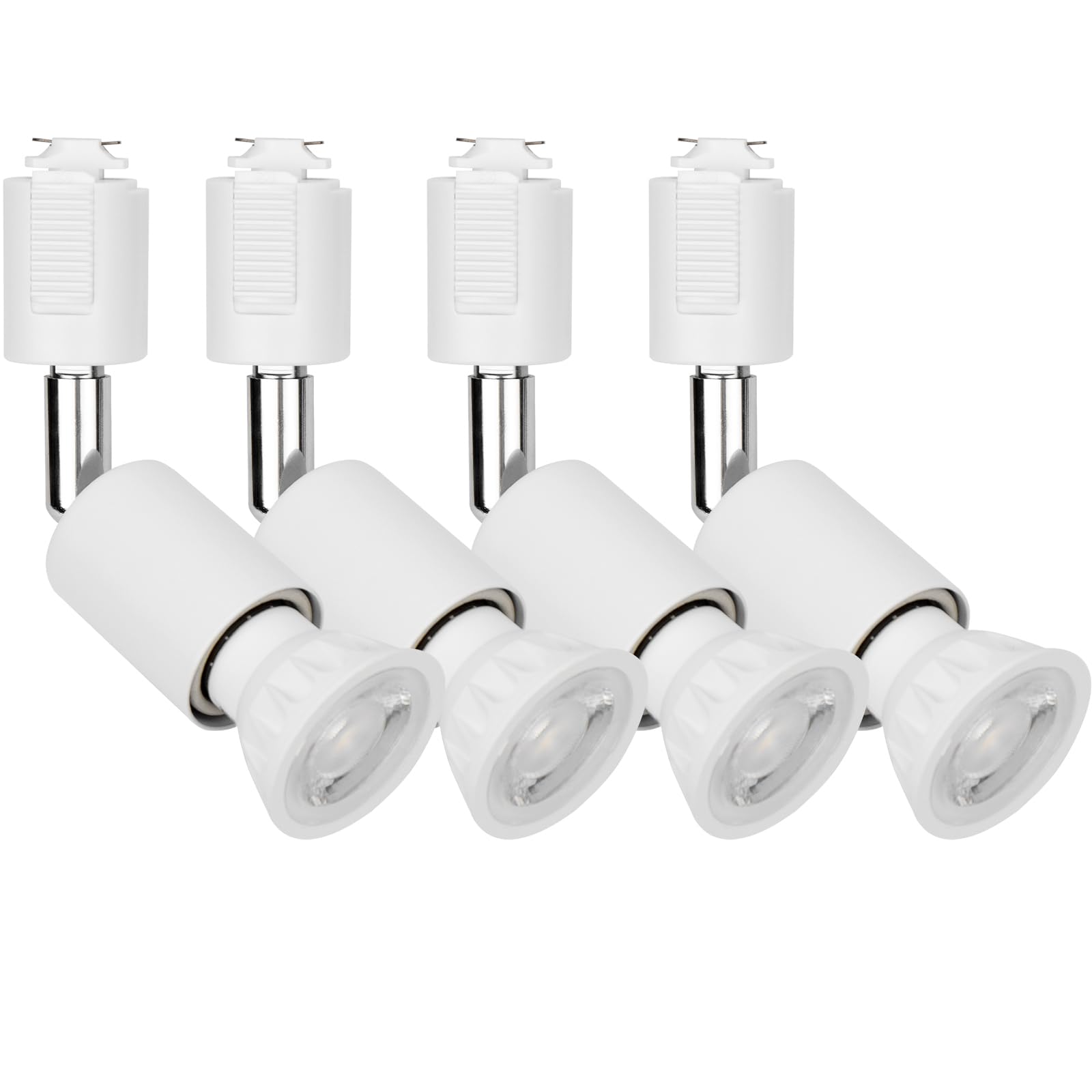 

LED Spotlights for Duct Rails, E26 LED Bulbs Included, for Bars, Dining Rooms, and Stores, Ideal for Ceiling Lighting (Daylight White, Set of 4)