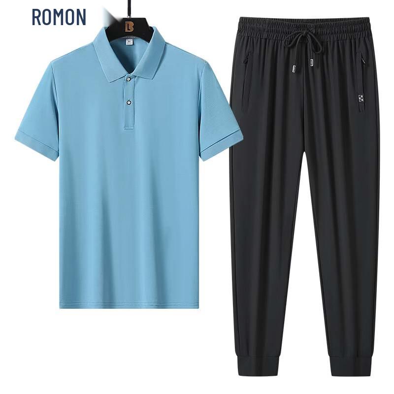 ROMON Men s Ice Silk Cooling Sports Set 5XL