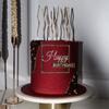 Nová dětská narozeninová party boční vlaječka na dort pro miminko Dárek Zlatý akrylátový Happy Birthday Dortové ozdoby Dortové ozdoby Potřeby na pečení