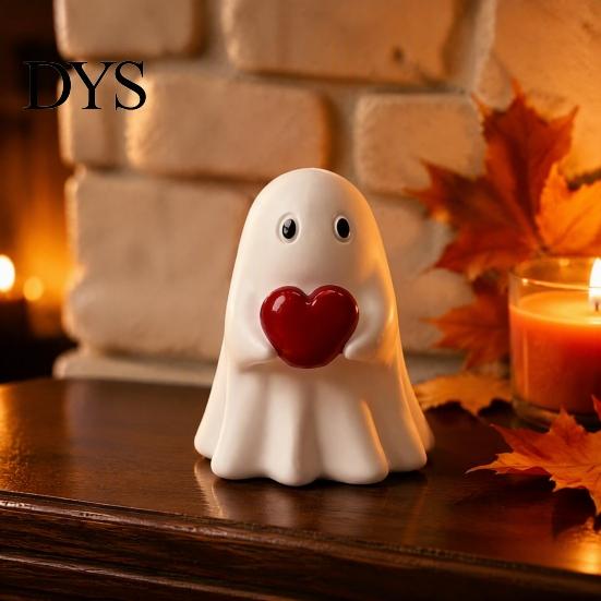 Decorative Seasonal Accents Halloween Ghost Gnome Figurines, Resin Tabletop Decoration, Cute Figurines Statue, Ornaments for Indoor Outdoor Home Party