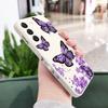 Purple Butterflies Phone Case For Samsung Galaxy A37 A57 Liquid Silicone Cover