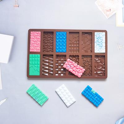 Silikon-Schokoladenform mit 12 Mulden, zum Auseinanderbrechen von Protein-Süßigkeiten, 3D-DIY-Keks-Backwerkzeuge, Kuchendekorationsform