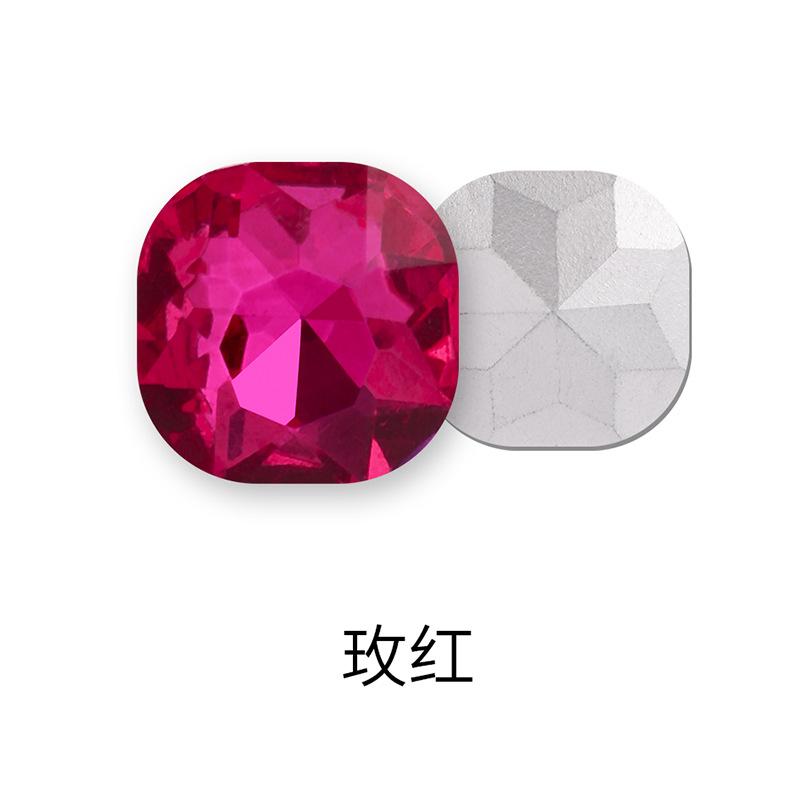 50 Stück Fette Quadratische Spitze Boden Speziell geformte Diamant Kleidung Gepäck Handyhülle Schuh Kristall Zubehör Spitze Boden Fetter Quadratischer Nagel