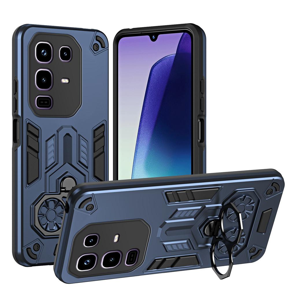 KEYSION Shockproof Case for Infinix Note 50 Pro 4G Silicone+PC Metal Ring Stand Phone Back Cover for Infinix Note 50X 5G 50S 5G
