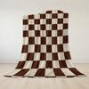 Braun-Beige Karomuster Flanelldecke Warm Weich Halloween Weihnachten Sofa Warm Gemütlich Dekoratives Dekor Geschenk für Alle Jahreszeiten