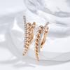 Trendy  Rose Gold Dangle Earrings For Women Micro Wax Inlaid Natural Zircon Luxury High Quality Daily Fine Drop Jewelry