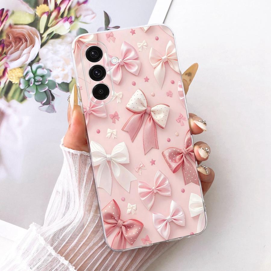 For Samsung A23 A36 A56 5G Case Soft Silicone Protective Bow Flower Phone Case For Samsung A26 A 36 A 56 5G Cover Coque