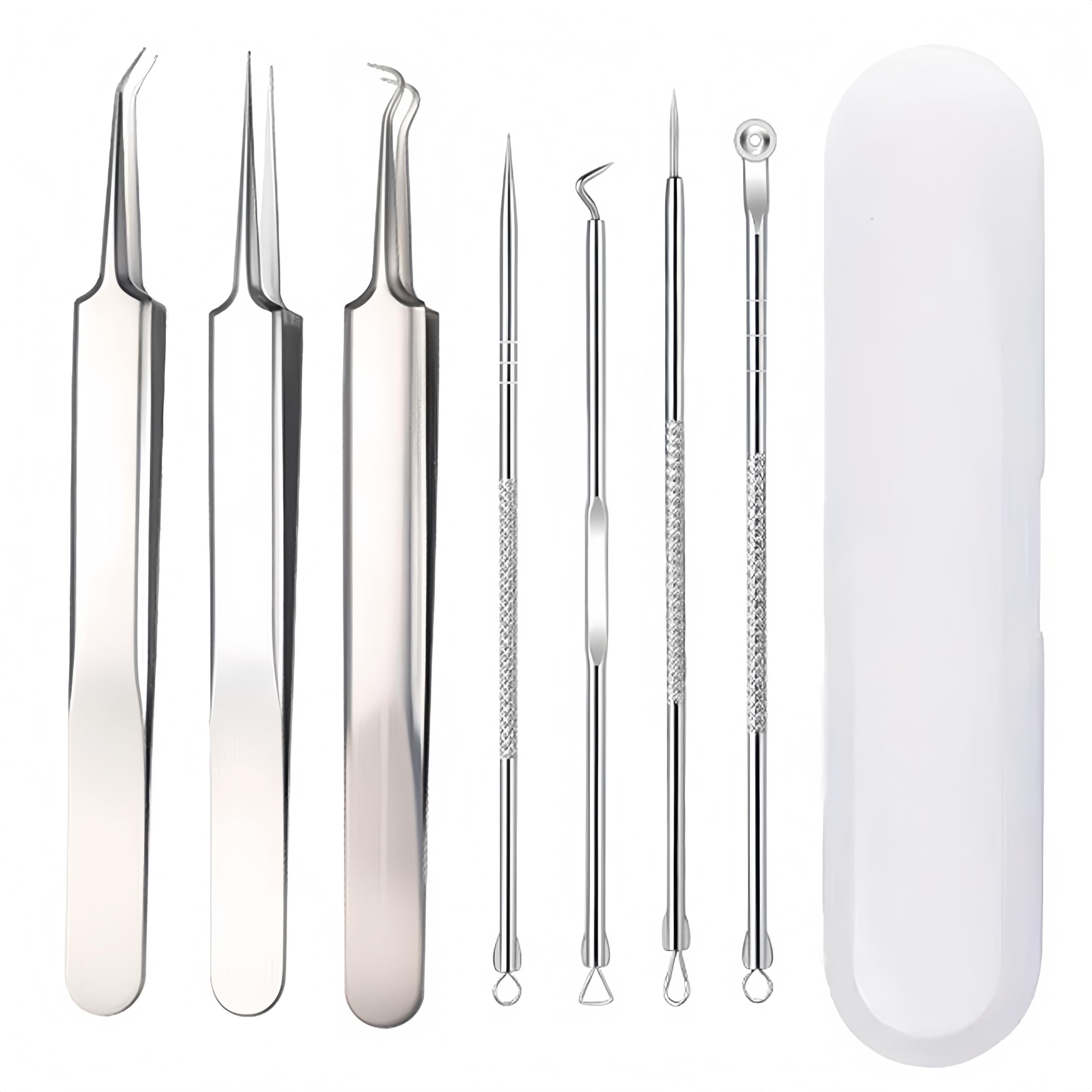 

Blackhead Remover Acne Hair and Acne Antibacterial Stainless Steel Pore Care Kit with Tip Stainless Steel Acne Blackhead Strawberry Nose Pore Portable
