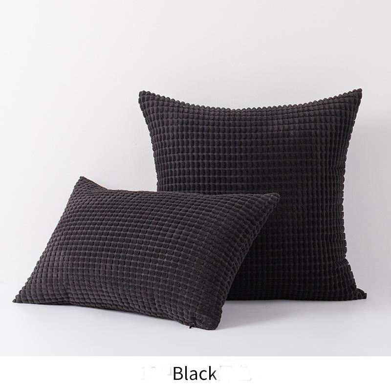 10 Colors Cushion Stripe Large Grain Sofa Pillow Cover Modern Simple Square Corn Corduroy Pillow Cover