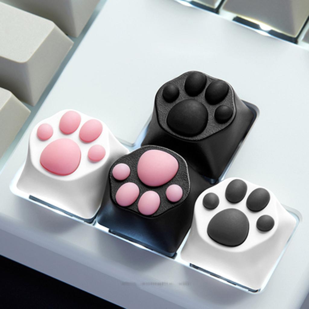 ABS & Silicone Kitty Paw Artisan Keycap Cats Paw Keyboard for Key Cover for Cherry MX Switches Keycaps
