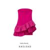 Kaslead New Arrival Women's Clothing Fashion Style Fashion Minimalist Silm Tube Top Laminated Short Dress