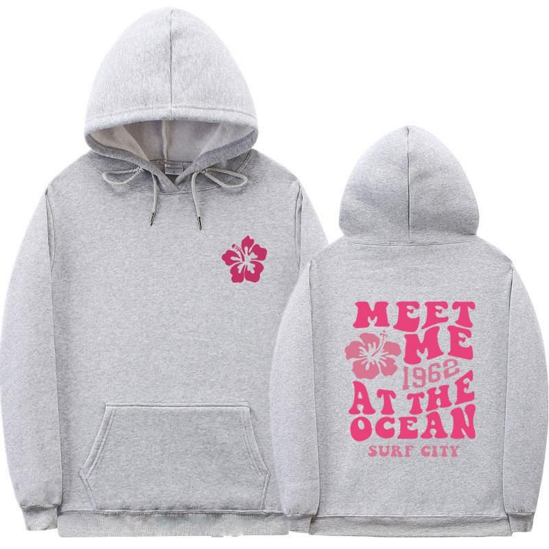 Mens Hooded Sweatshirt Casual Loose Fit Cotton Pullover With Ribbed Cuffs Hem Sport Leisure