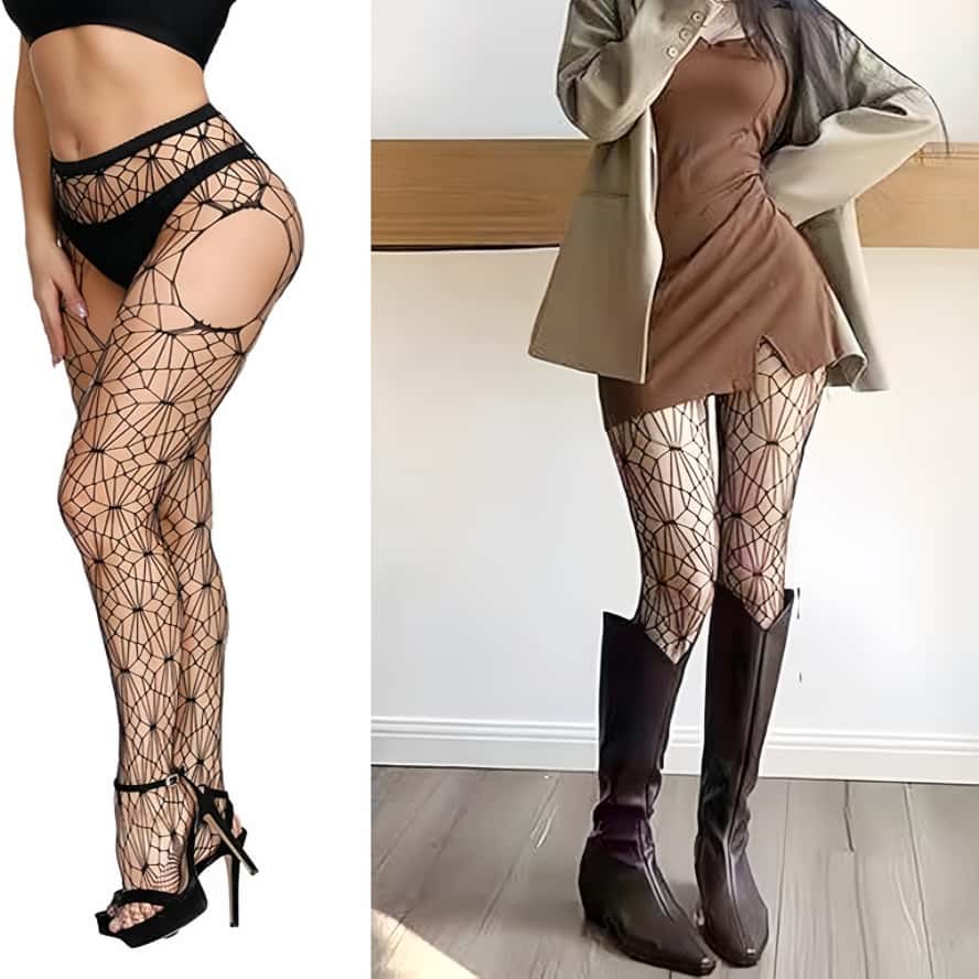 Elastic Plus Size Women Long Socks Thigh High Stocking Black White Lace Top Over The Knee Sexy Stockings With Silicone Anti-Slip