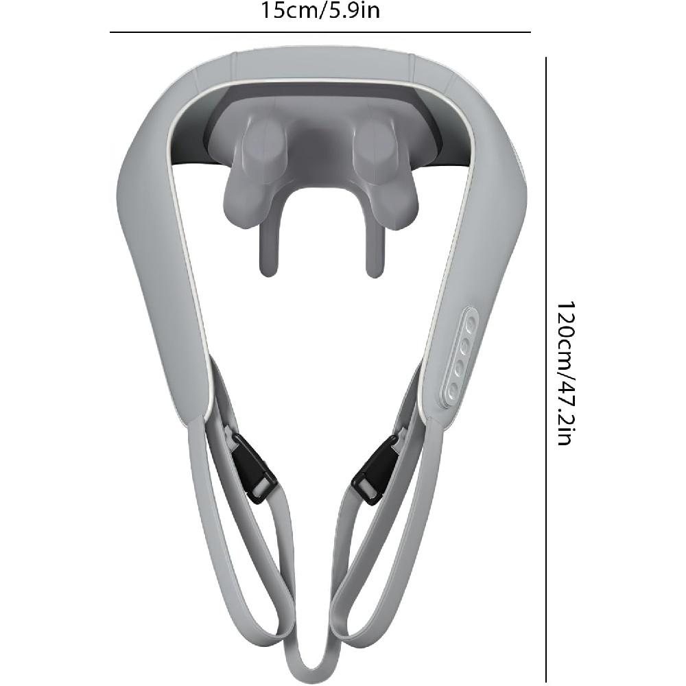 Massagegerät Schulter-Nacken-Massagegerät mit Wärme, Shiatsu-Massagegerät, 2 Massagearten, 6 Silikon-Massageköpfe, elektrische Tiefengewebe-Knetmassagegeräte