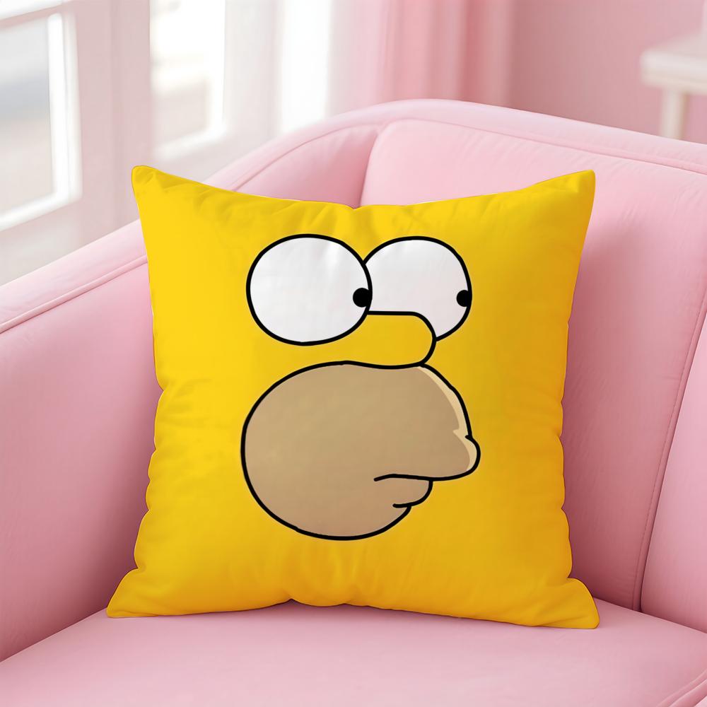 Husa de Pernă Anime S-Simpsons pentru Casă și Mașină, Multi-Scenă - Reversibilă, Moale și Durabilă pentru Utilizare Zilnică