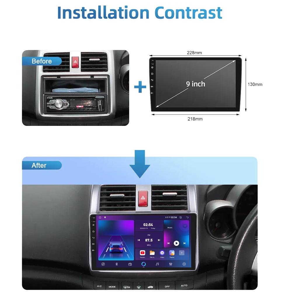 Android Car Radio For Honda Airwave 2005-2010 Multimedia Player Head Unit Stereo GPS Navigation BT WIFI 1+16GB