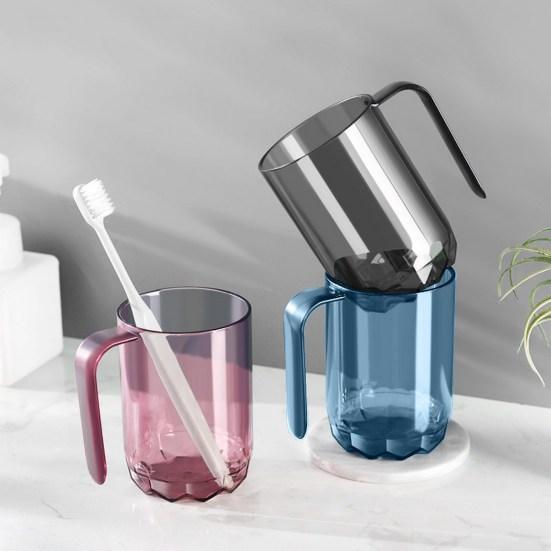 

Чашка для полоскания рта, большая емкость, удобная ручка, гладкий край, чашка для чистки зубов, держатель для зубной щетки, принадлежности для ванной комнаты