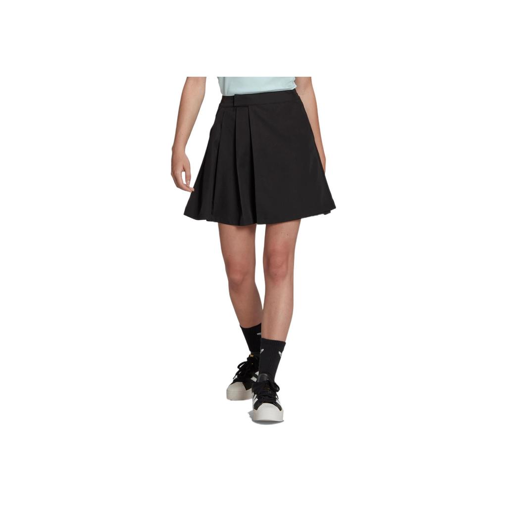 Adidas Originals Adicolor Contempo Pleated Loose Sports Skirt Women Black HN3669